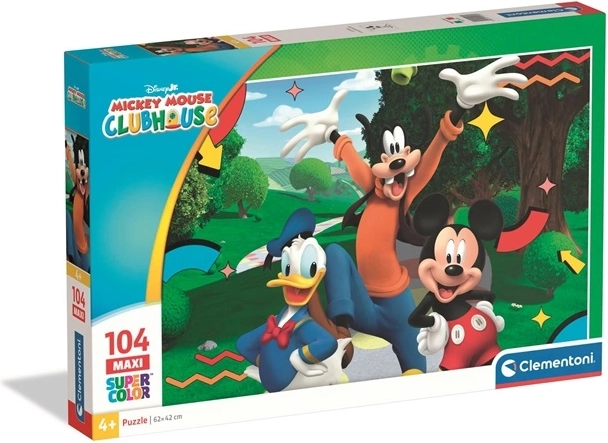 Clementoni Puzzle SuperColor Mickey Mouse 104 Teile Maxi