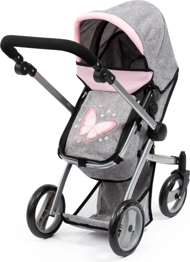 Puppenwagen 2-in-1 mit verstellbarem Griff