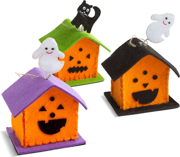 Halloween-Textildekoration Häuschen – 1 Stück