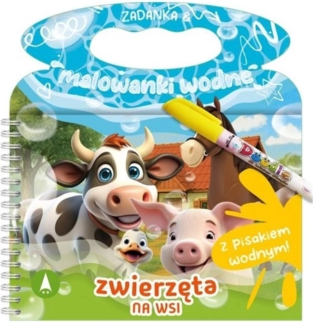 Rätsel und Wasser-Malbilder – Tiere auf dem Bauernhof