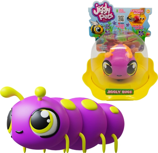 Interaktive Raupe JIGGLY BUGS Lila
