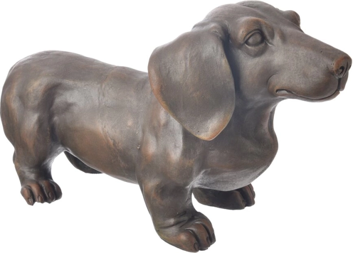 Keramikfigur Dackel braun 43 cm