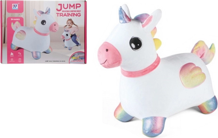 Hüpfender Einhorn für Kinder mit Pumpe
