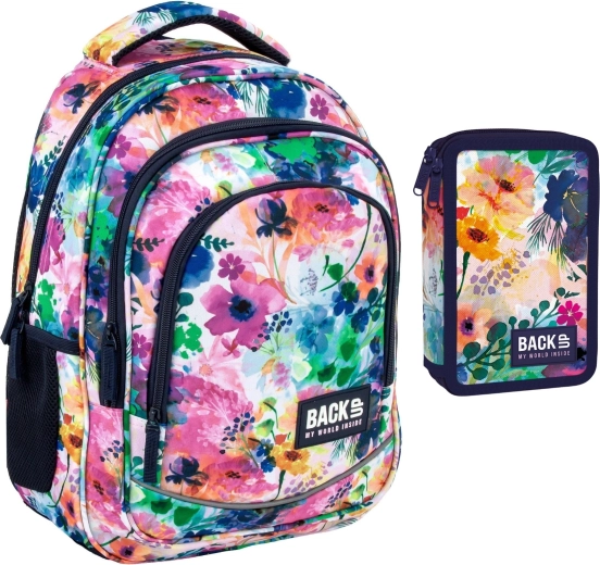 Abgestimmtes 2in1-Set: Rucksack + gefülltes Federmäppchen