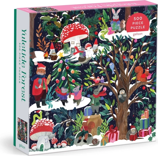 Galison quadratisches Puzzle Weihnachtswald, 500 Teile