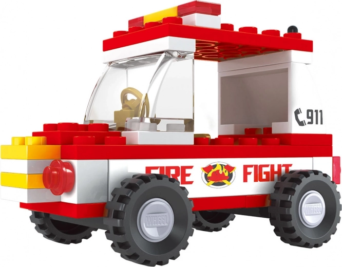 Kompatibles Feuerwehr-Bauset Auto 48 Stk.
