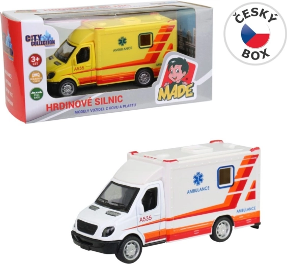 Metall-Rettungswagen mit Rückzugmechanismus, 10 cm