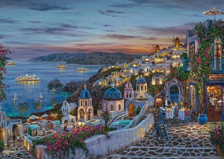 Puzzle Sonnenuntergang über Santorini 1000 Teile SCHMIDT