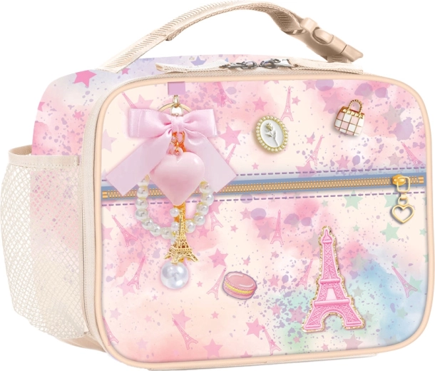 Kinder-Thermo-Snacktasche mit Schlüsselanhänger „Süßes Paris“