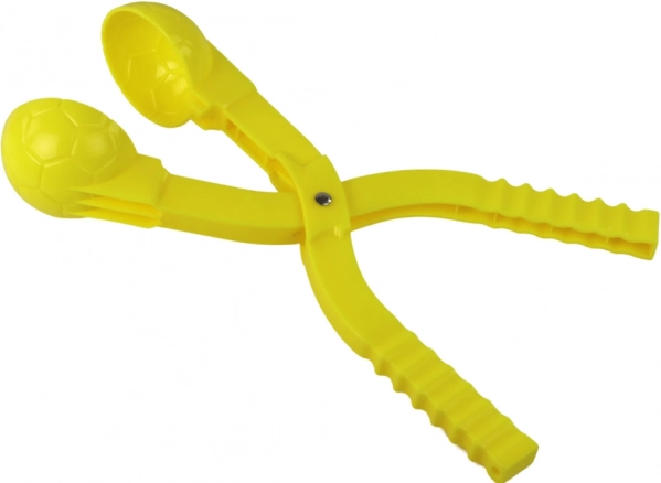 Gelber Schneeballwerfer mit Ballmuster