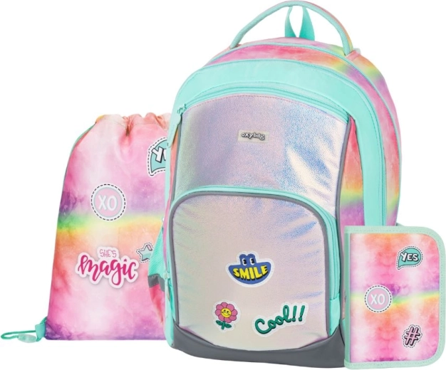 Schulset 3-tlg. OXY GO Magic – Rucksack, Beutel und Federmäppchen