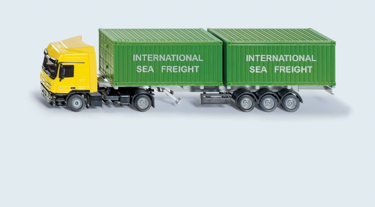SIKU Super Lkw Mercedes-Actros mit 2 Containern
