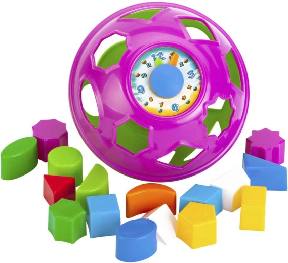 Baby-Formsteckspiel UFO mit Uhr 17 cm (16 Formen)