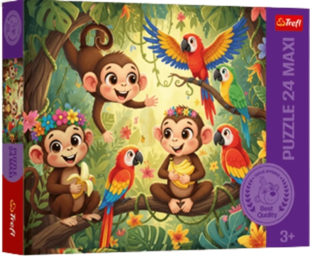Trefl Puzzle Äffchen und Freunde MAXI 24 Teile