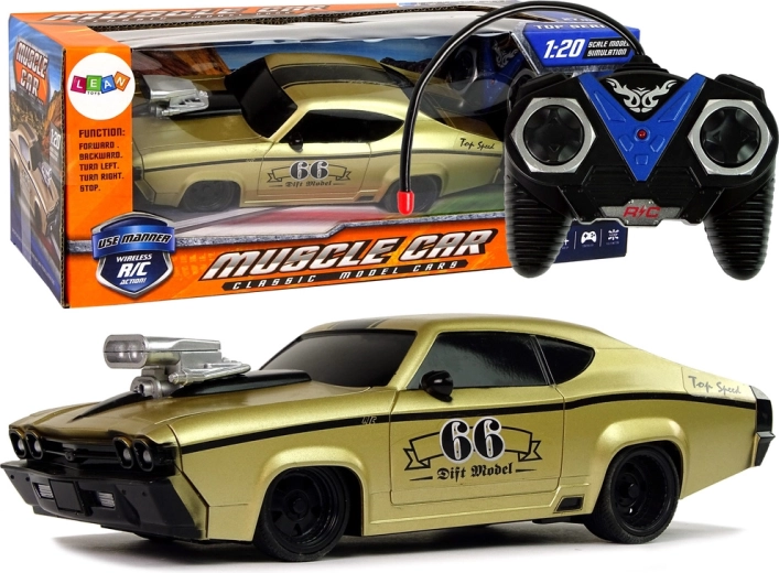 RC Sportwagen klassisches Auto 1:20 gold mit Fernsteuerung