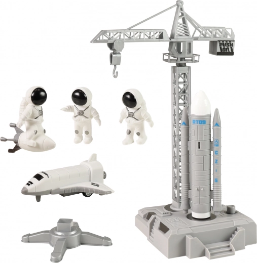 Weltraum-Set mit Kran und Startrampe