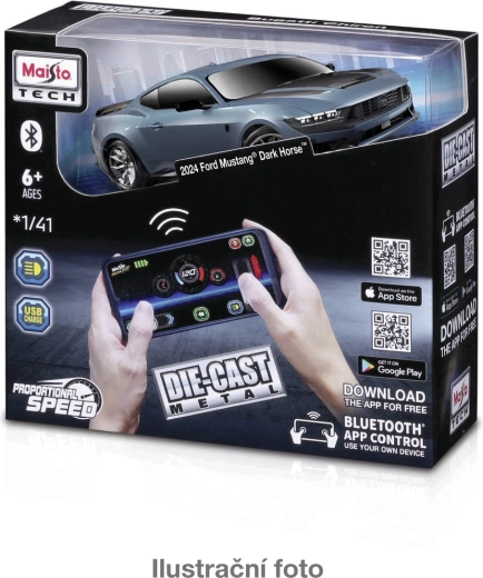 Maisto RC Metallmodell 1:41 mit Bluetooth‑Steuerung und Beleuchtung