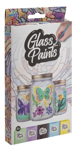 Glasfarben mit Pinsel 5×20 ml