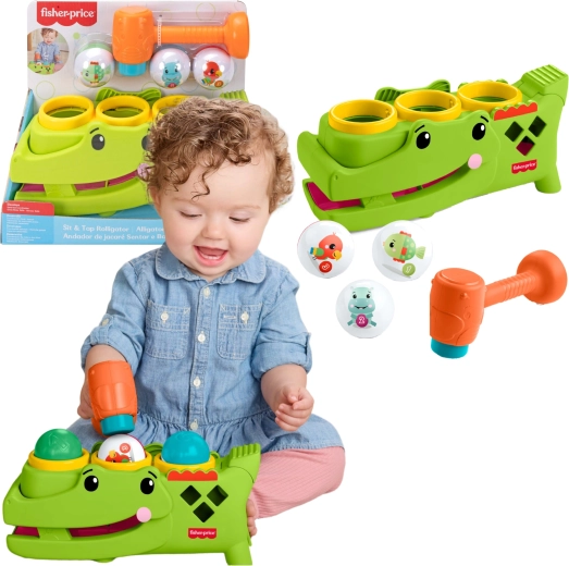 Fisher-Price Aktives Hammerspiel Krokodil mit Bällen