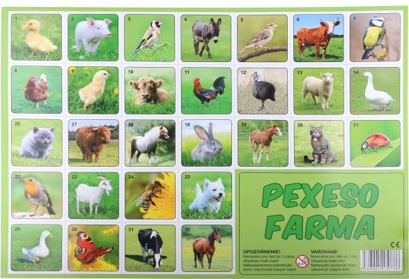 Pexeso Bauernhof – Memo-Spiel mit Tieren