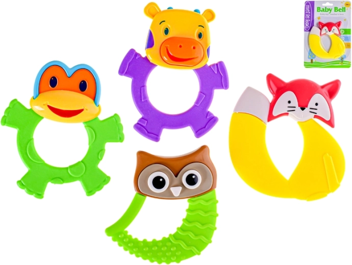 Baby-Beißring Tierform 11 cm, verschiedene Arten und Farben, ab 3 Monaten