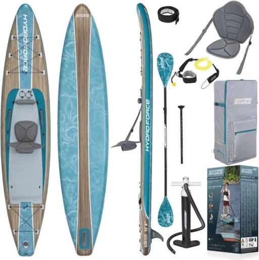 Aufblasbares Paddleboard Hydro-Force Glider Elite 381x79x15cm 2v1