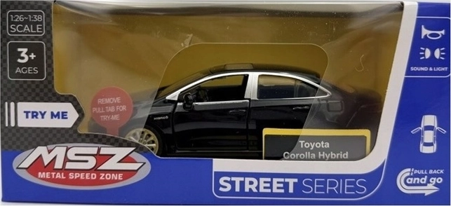 MSZ Toyota Corolla Hybrid Automodell mit Licht und Sound, schwarz