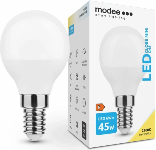 LED-Lampe Modee Lighting Globe Mini G45 6W E14 warmweiß