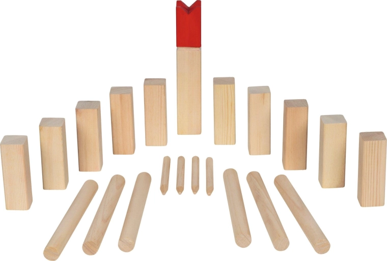 Outdoor-Spiel Kubb mit Baumwollbeutel