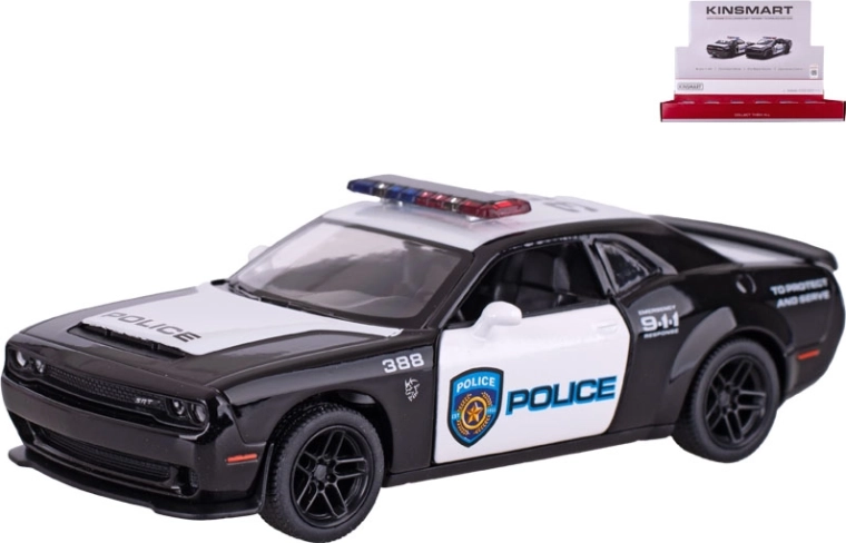 Metallmodell Dodge Challenger SRT Demon 170 Police – Kinsmart 1:40
