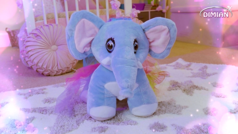 Interaktives Plüsch-Elefantenbaby Lola mit Märchen auf Tschechisch