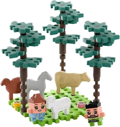 Figuren und Tiere für Spiel rund um Pflege und Rettung