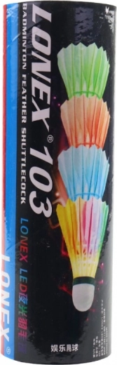 Federball-Bälle mit Federn und Licht