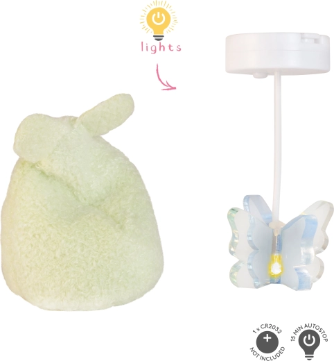 Lundby Beleuchtung für Puppenhaus mit Schmetterlingslampe und Pouf