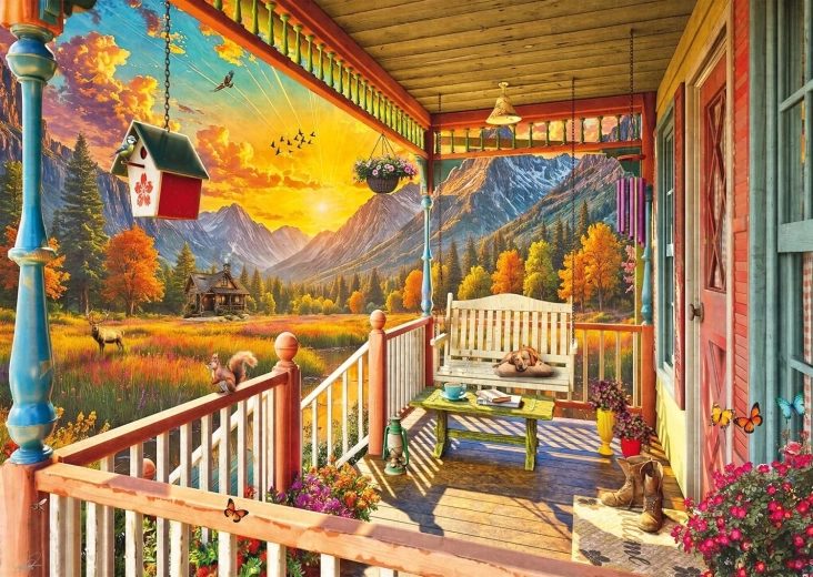 Puzzle Bergveranda 1000 Teile SCHMIDT