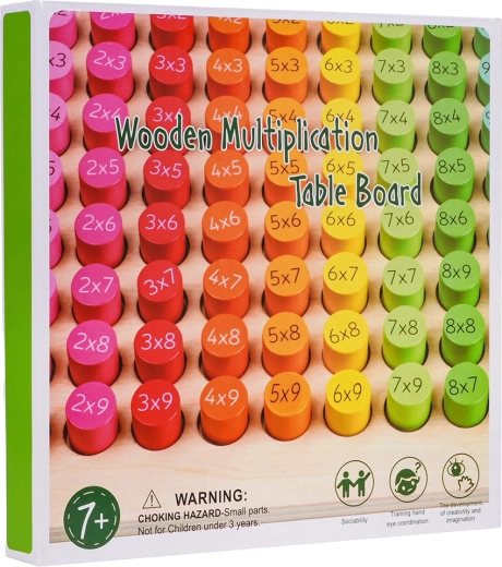 Holztafel zum Lernen des Multiplizierens