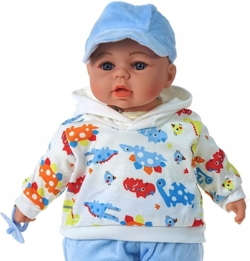 Outfit mit buntem Druck und Schnuller im Lieferumfang
