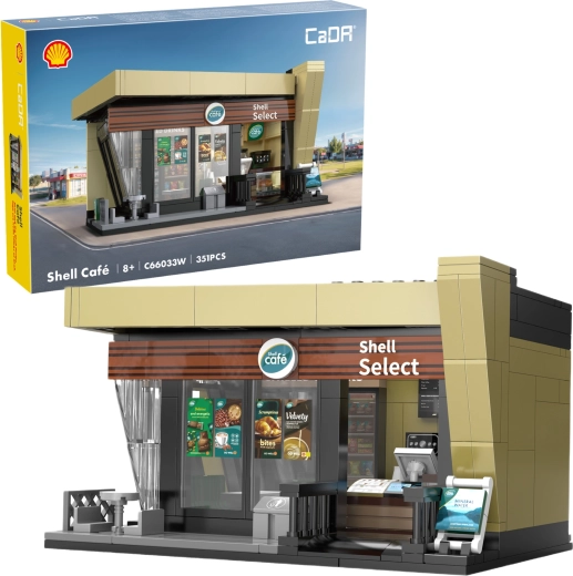 CaDA Shell Café – Bausatz Kiosk mit 351 Teilen