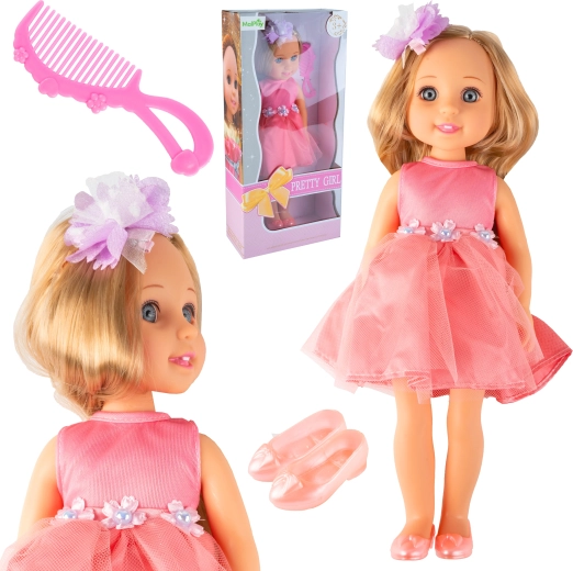 Puppe Pretty Girl im rosa Kleid 36 cm