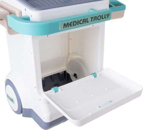 Mobiler zweistufiger Wagen mit Stauraum