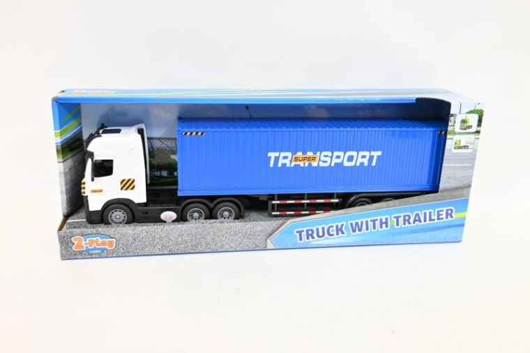 Lkw mit Anhänger und Container 38 cm mit Licht- und Soundeffekten