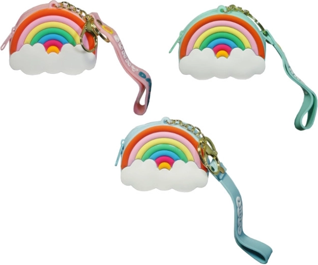 Silikon-Geldbörse in Regenbogenfarben für Kinder