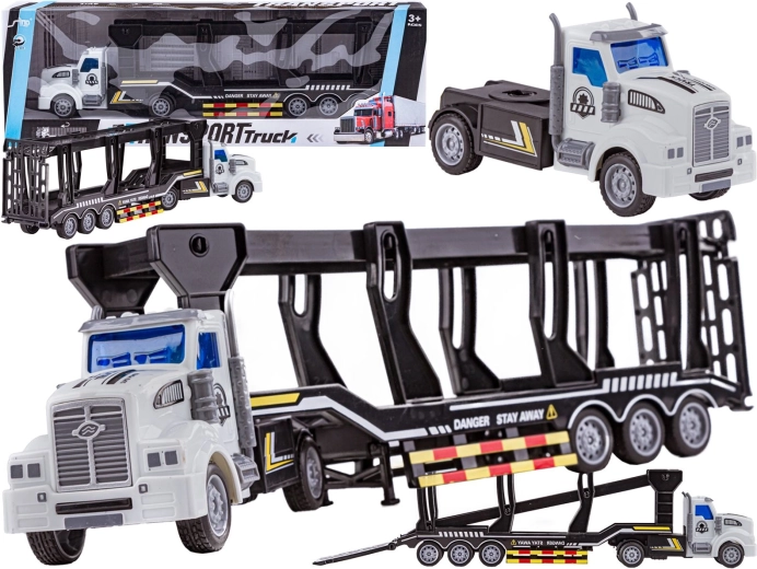 Spielzeug-LKW mit abnehmbarem Autotransporter 1:48 - 1 Stück