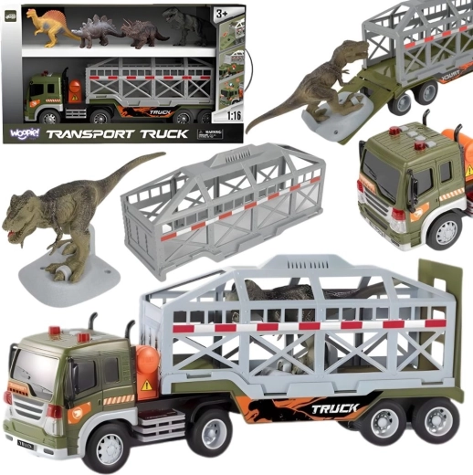 Woopie Lastwagen – Dinosaurier-Transporter mit Licht und Sound