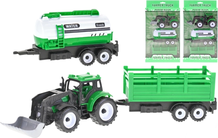 Traktor-Lader mit Schwungrad 17 cm + 2 Anhänger, 3 Arten