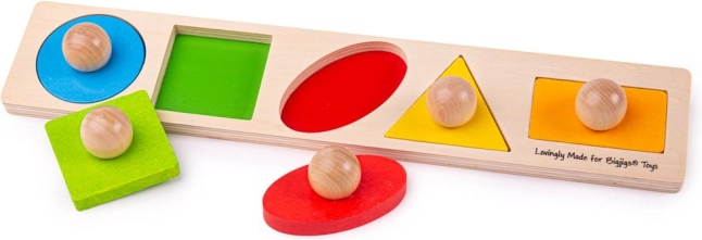 Holzpuzzles mit Formen zum Einlegen Bigjigs Baby