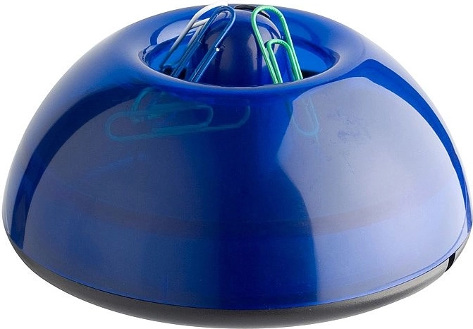 Magnetischer Büroklammerhalter ICO Lux, transparent blau