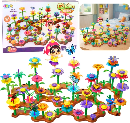 Kreatives 3D-Bauset Blumen-Garten, 272 Teile
