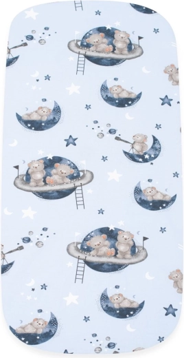 Baumwoll-Spannbettlaken für Kinderwagen New Baby Teddy Bear in Space 35 × 75 cm