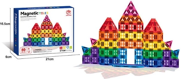Magnetischer Baukasten mit 80 Teilen